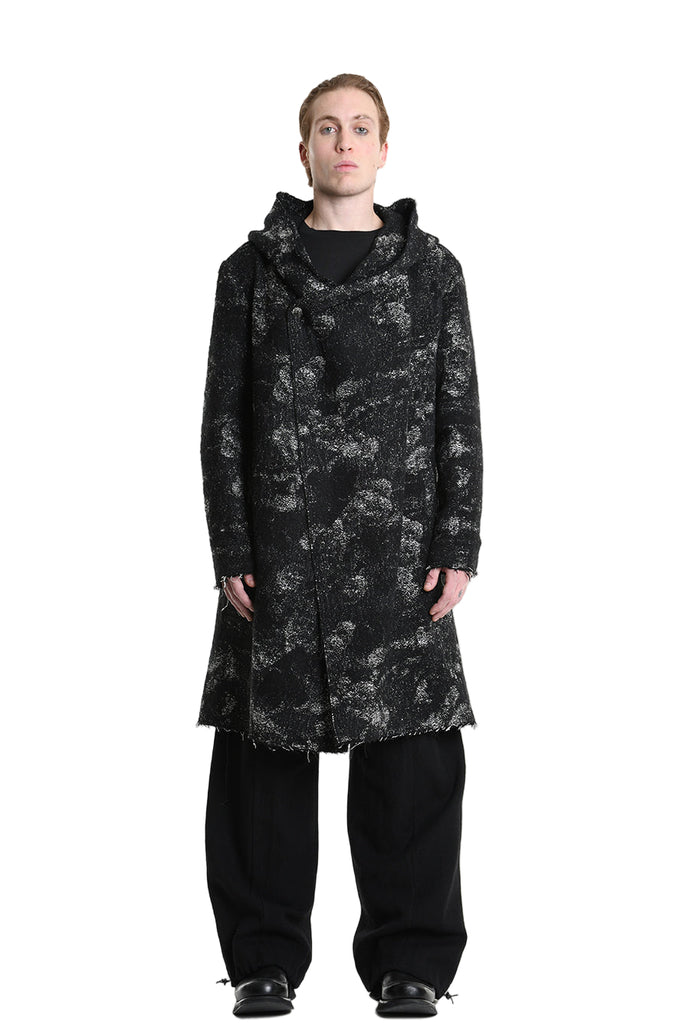 3P M1181 COAT Comfort Hemp-Blend Jacquard Cloth 730gr. Black LA HAINE INSIDE US