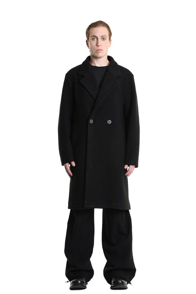 3P M1178 COAT Regular Woven Cloth Fabric Black LA HAINE INSIDE US