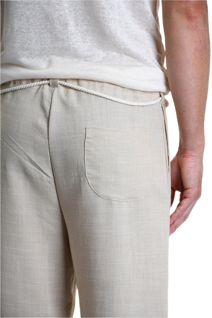 TROUSER A3252MBM214 Wide Fit Ecru.