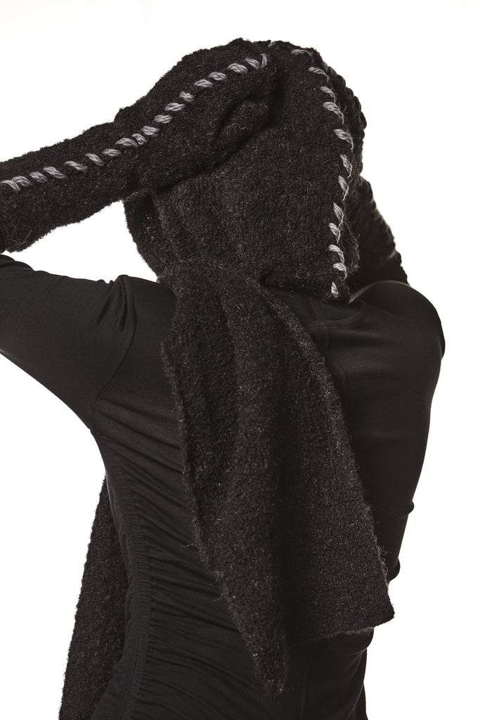 W516 UNISEX SCARF BLACK THOM KROM