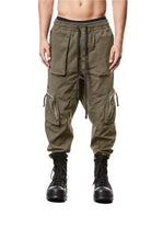 T3M P 1025 woven cargo trousers olive night