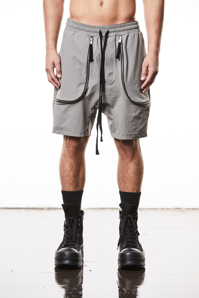 Stylish drop crotch shorts designed for comfort and modern fashion trends.