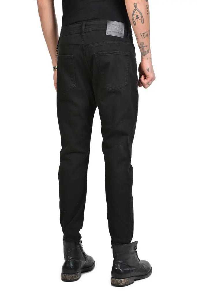 TR2UOXFO223 BLACK stretch denim 99 Pants trousers men XAGON MAN TEPHRA