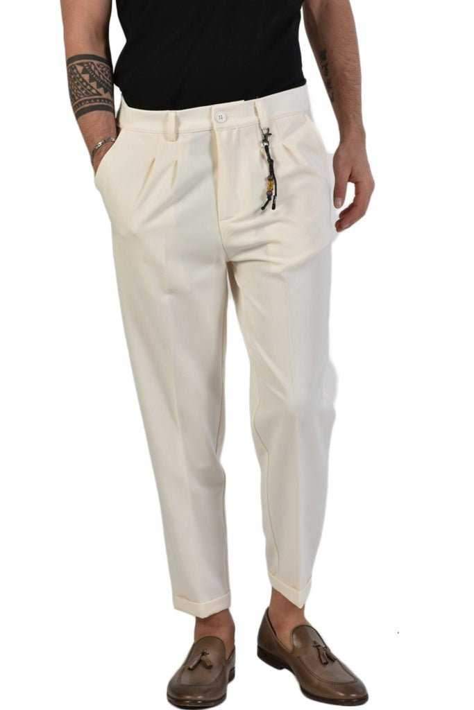 TR2ZX77LT23X ECRU stretch trousers