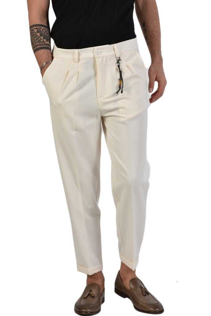 TR2ZX77LT23X ECRU stretch trousers.