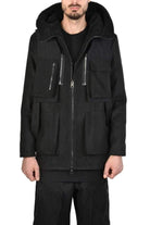 TR3B CONSPIRACY2325 BLACK Regular Cloth Coat
