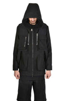 TR3B CONSPIRACY2325 BLACK Regular Cloth Coat