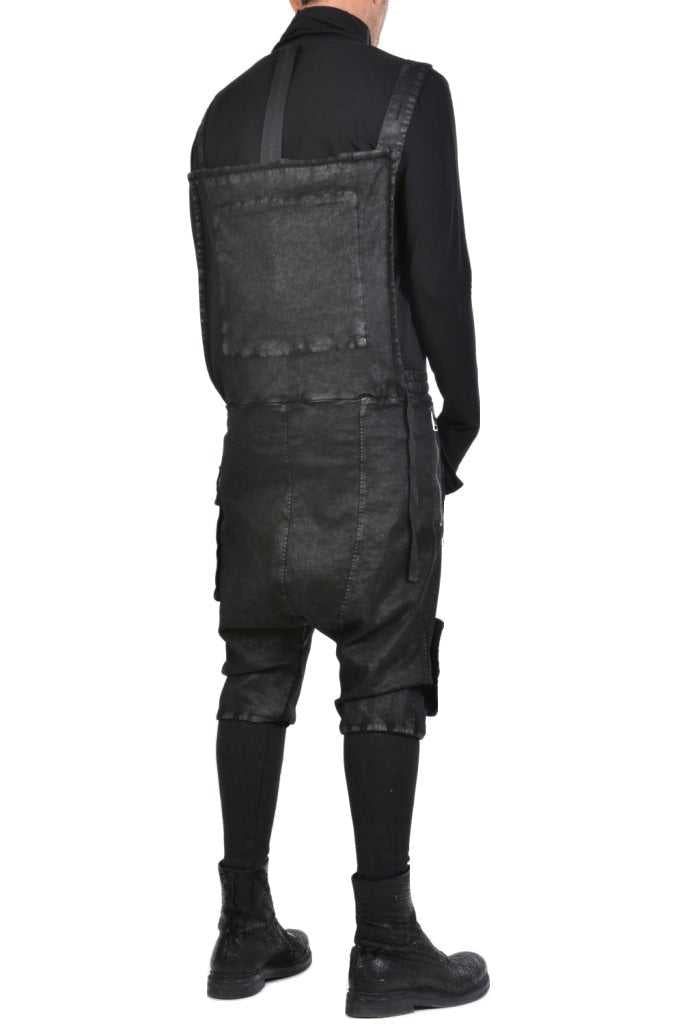 TR3B GLORY23 BLACK Laminated Gabardine cotton trousers 259 Pants trousers men LA HAINE INSIDE US TEPHRA