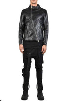 TR3B STORMZY23 BLACK Vegetable-tanned Crumpled Leather Regular Jacket