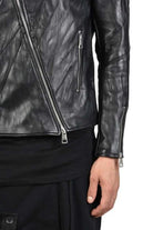 TR3B STORMZY23 BLACK Vegetable-tanned Crumpled Leather Regular Jacket