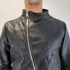 TR3B STORMZY23 BLACK Vegetable-tanned Crumpled Leather Regular Jacket