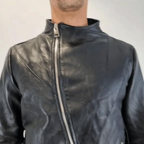 TR3B STORMZY23 BLACK Vegetable-tanned Crumpled Leather Regular Jacket