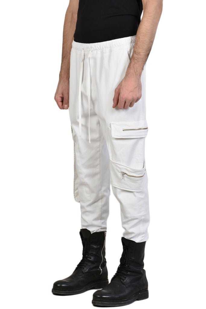 TR3C HOOKER23 white pants man 229 Pants trousers men LA HAINE INSIDE US TEPHRA