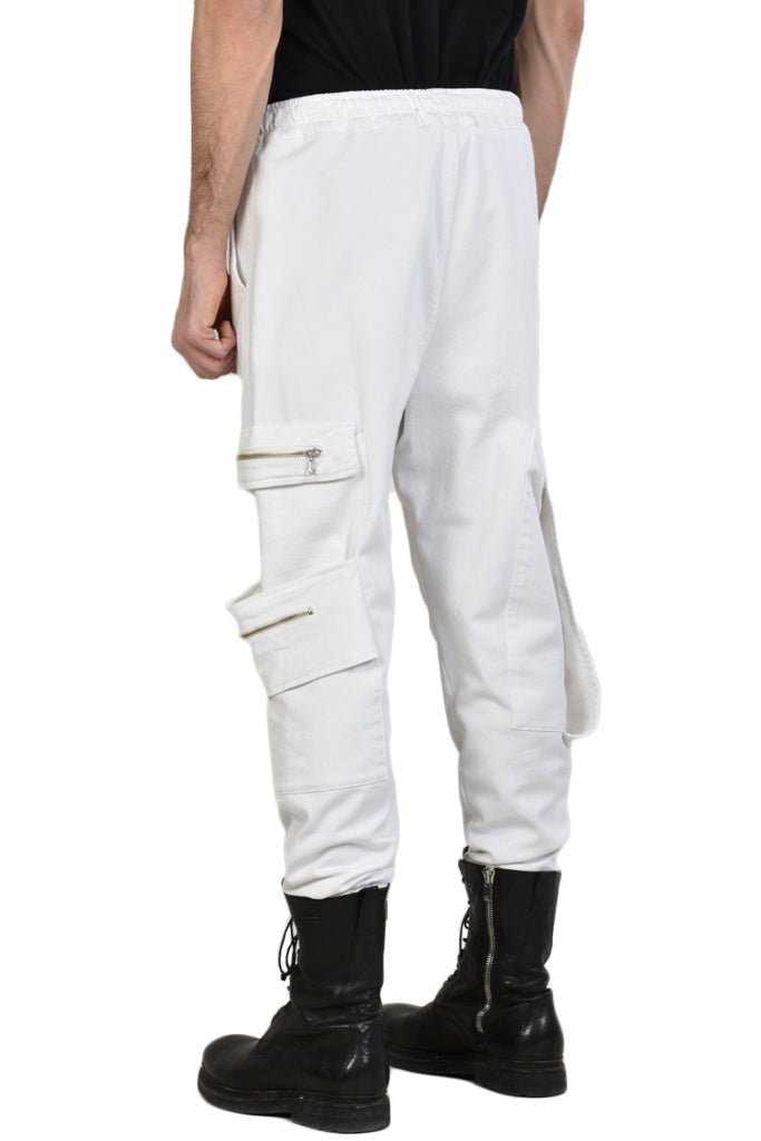 TR3C HOOKER23 white pants man 229 Pants trousers men LA HAINE INSIDE US TEPHRA