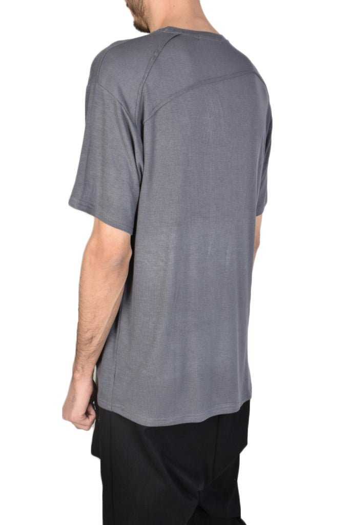 TR3J SOMEONE23 GREY viscose asymmetric regular t-shirt 109 T SHIRT T-shirts for men LA HAINE INSIDE US TEPHRA