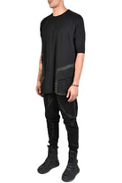 TR3M LOSKI23 BLACK cotton long oversize t-shirt