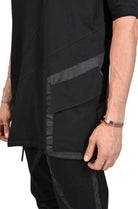 TR3M LOSKI23 BLACK cotton long oversize t-shirt