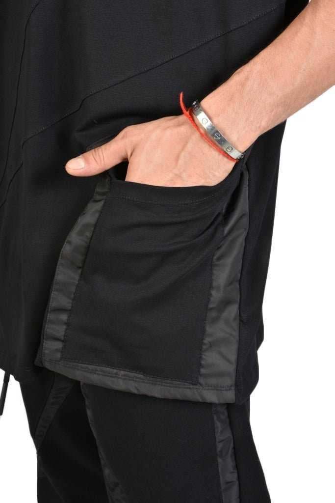 TR3M LOSKI23 BLACK cotton long oversize t-shirt