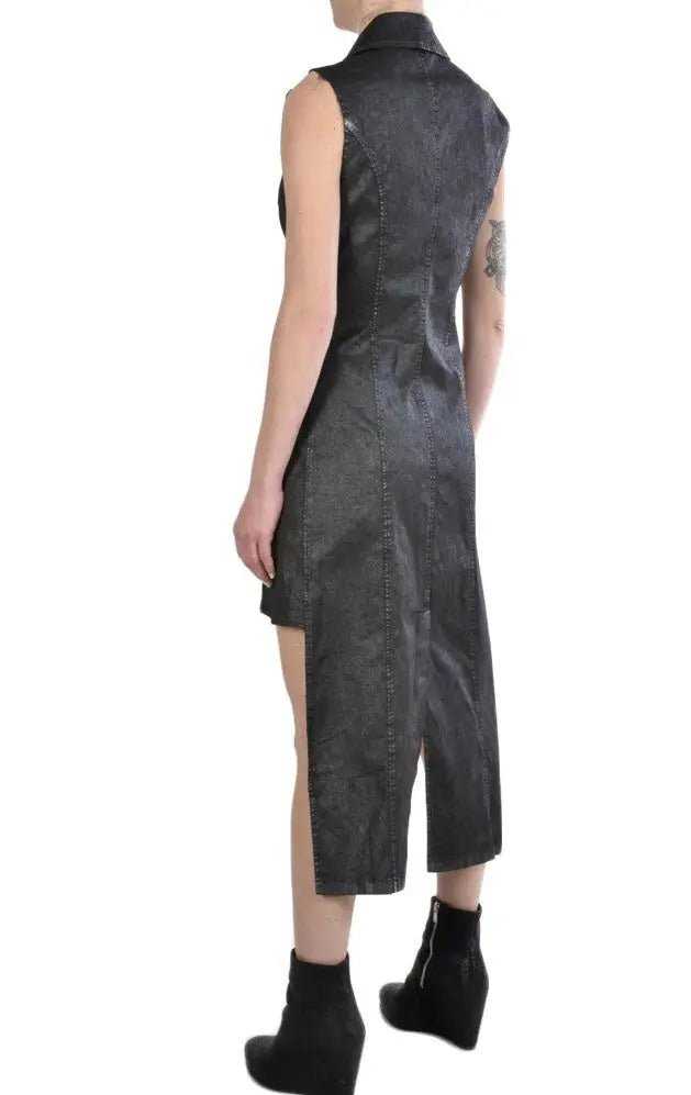 TR4B BLANCO23 BLACK stretch laminated dress 198 Dresses Last Pieces LA HAINE INSIDE US TEPHRA