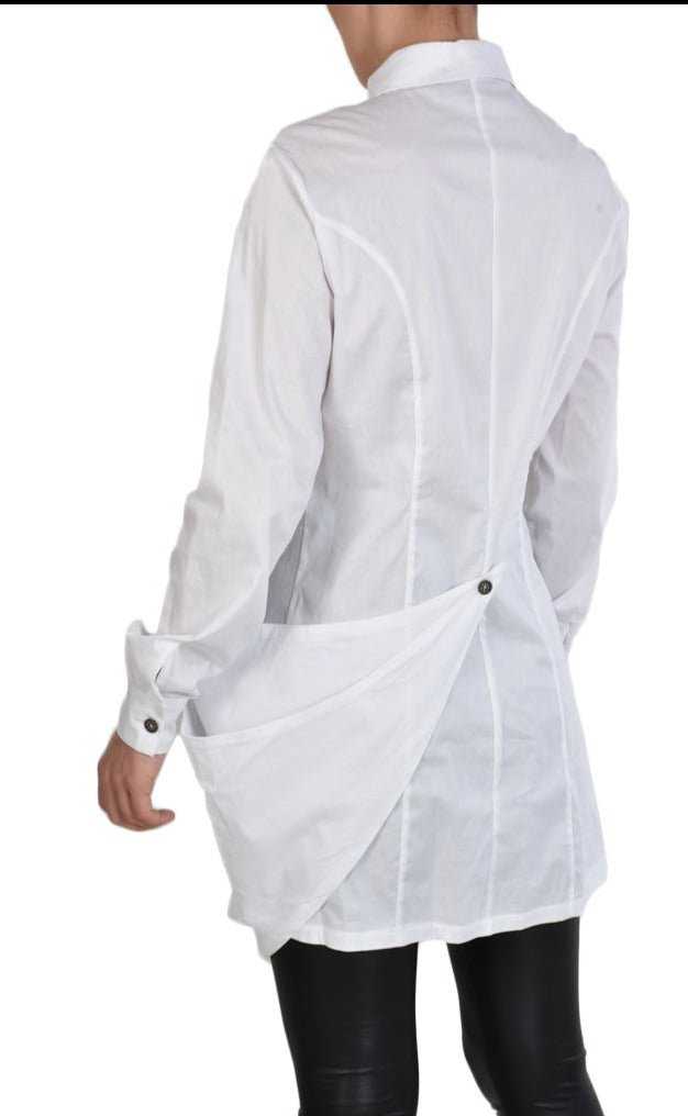 TR4B EUGEN23 WHITE Stretch Asymmetric Shirt 175 Shirts & Tops Shirt Women LA HAINE INSIDE US TEPHRA