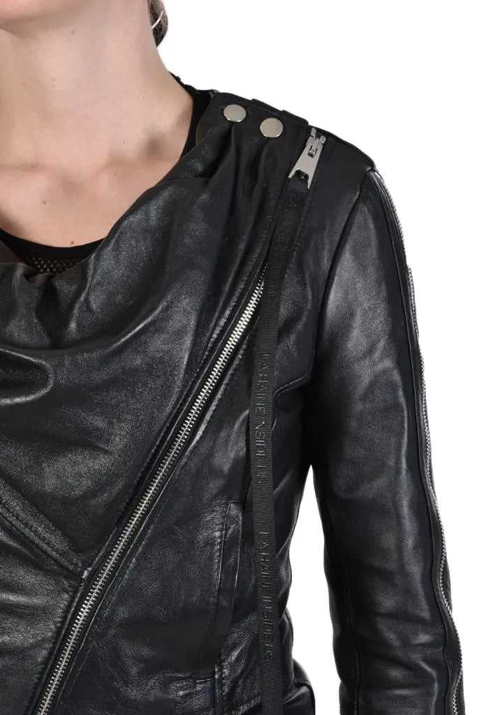 TR4B MYSTIC23 BLACK leather jacket woman 455 Coats & Jackets Jackets Woman LA HAINE INSIDE US TEPHRA