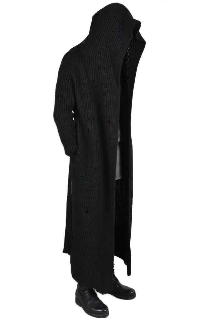 TR4J HOXLA2325 BLACK knit long cardigan