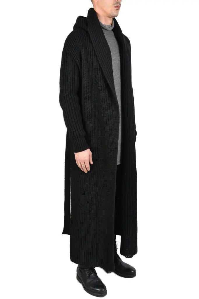 TR4J HOXLA2325 BLACK knit long cardigan