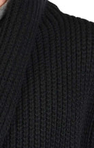 TR4J HOXLA2325 BLACK knit long cardigan