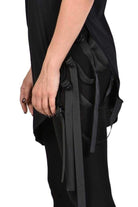 TR4M SIDE23 BLACK asymmetric t-shirt