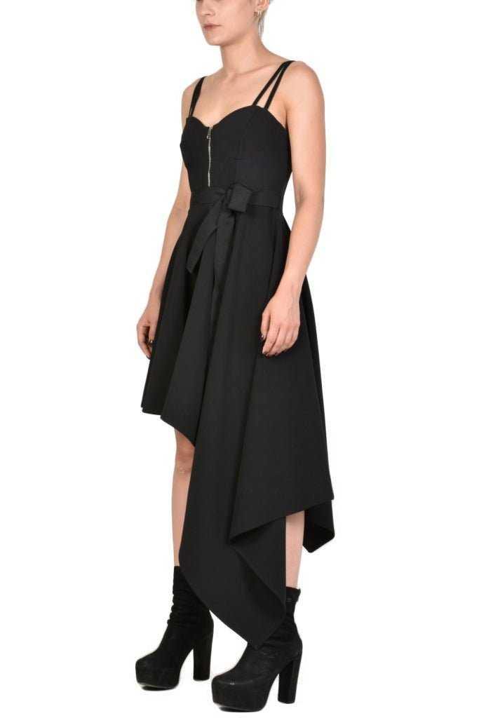 TR4O GIOVE23 BLACK Technical Stretch Dress