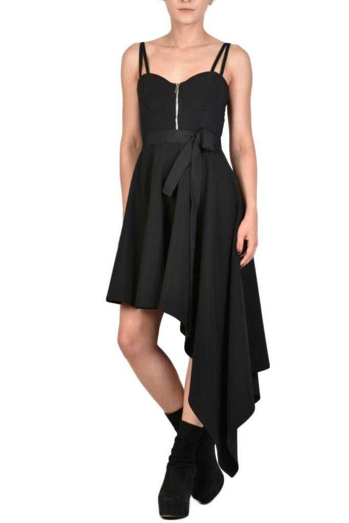 TR4O GIOVE23 BLACK Technical Stretch Dress