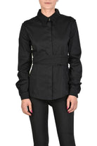 TR4O PARILLA23 BLACK Popeline Stretch Shirt