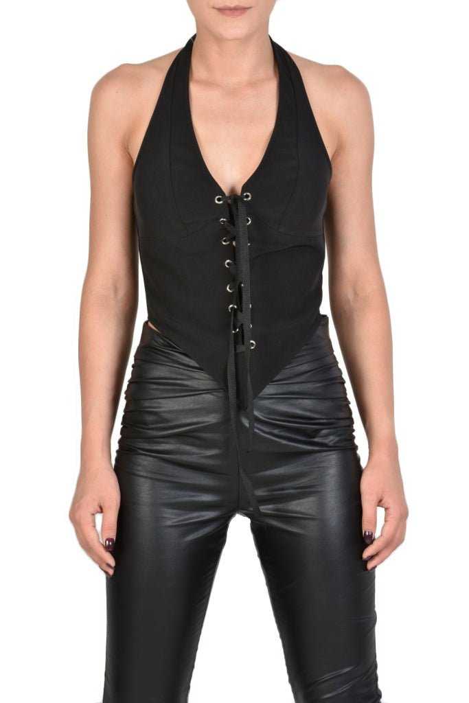 TR4O PLYMOUTH23 BLACK Stretch Bustier 115 woman Tops Women LA HAINE INSIDE US TEPHRA