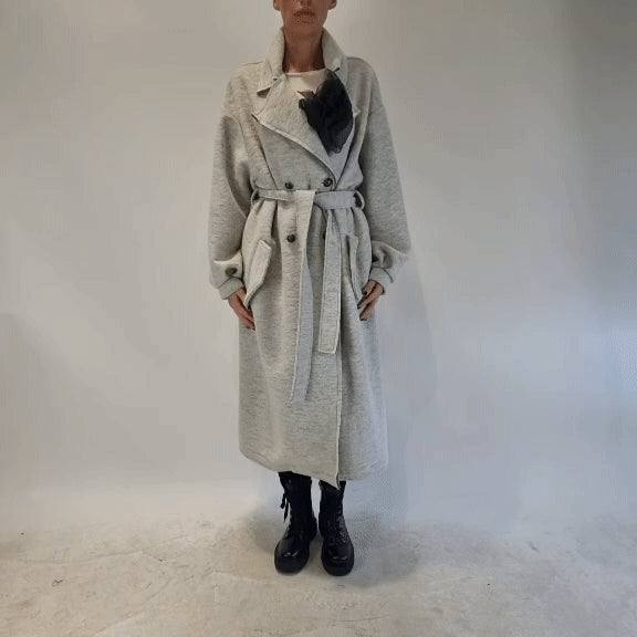 A39B SM5825 Wool Cotton Asymmetric Jacket