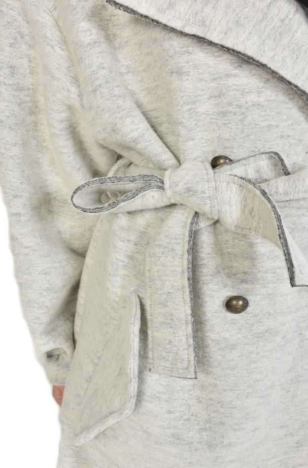 A39B SM5825 Wool Cotton Asymmetric Jacket