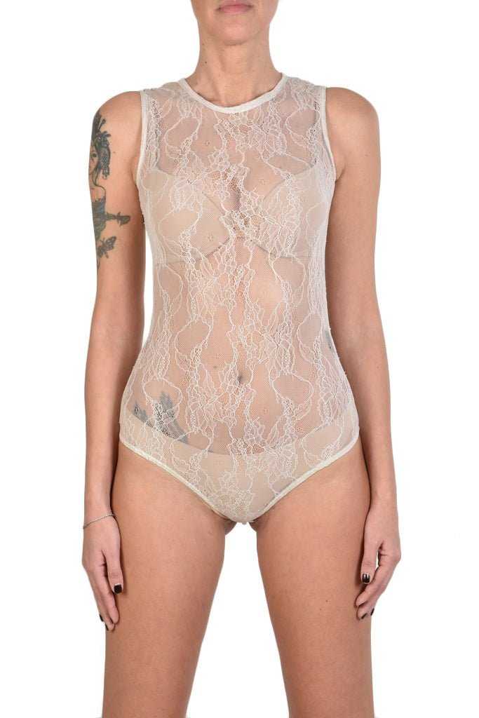 TR9B SM62TEPHRA1 Lace Macramé Body 129 T-Shirt Tops Women SANTAMUERTE TEPHRA