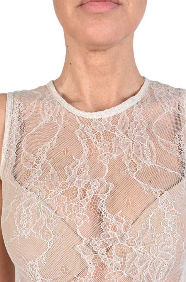 TR9B SM62TEPHRA1 Lace Macramé Body 129 T-Shirt Tops Women SANTAMUERTE TEPHRA