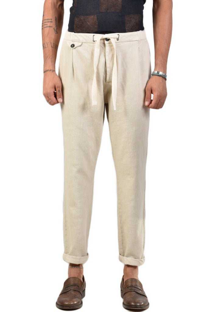 TRFXAG4523 ECRU regular fit trouser 139 Pants trousers men XAGON MAN TEPHRA