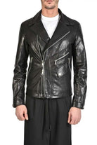 TRGCHIO223 BLACK vegetable tanned leather sport jacket