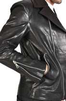 TRGCHIO223 BLACK vegetable tanned leather sport jacket