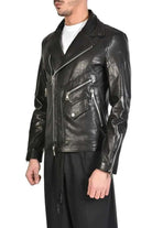TRGCHIO223 BLACK vegetable tanned leather sport jacket
