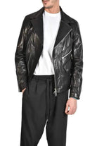 TRGCHIO223 BLACK vegetable tanned leather sport jacket