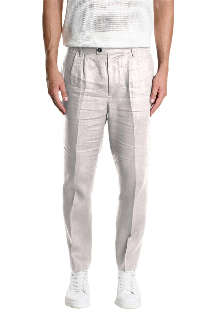 TROUSER A3251PBARAM Regular Linen Ecru.