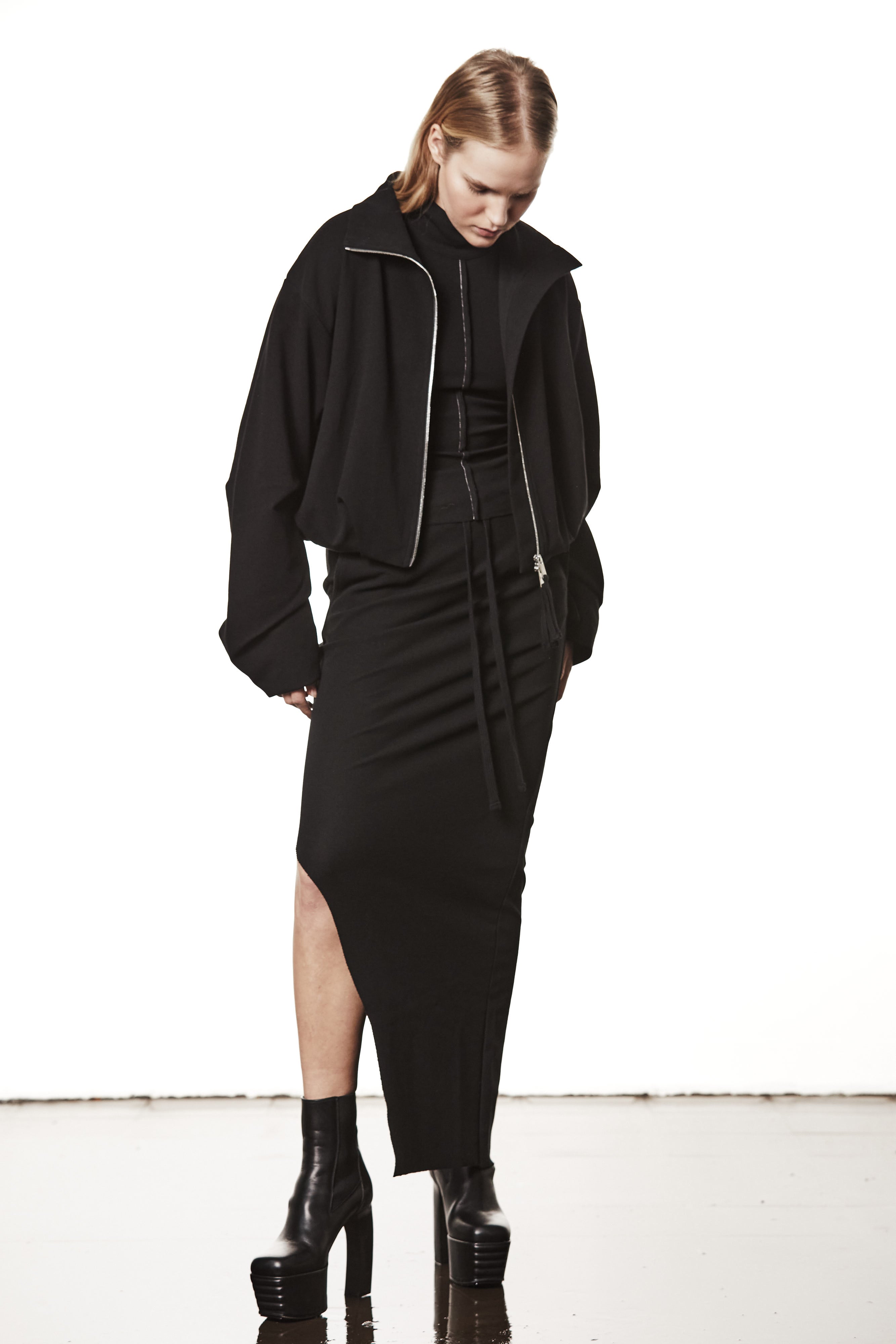 W SK 9526 WOMAN SKIRT BLACK THOM KROM