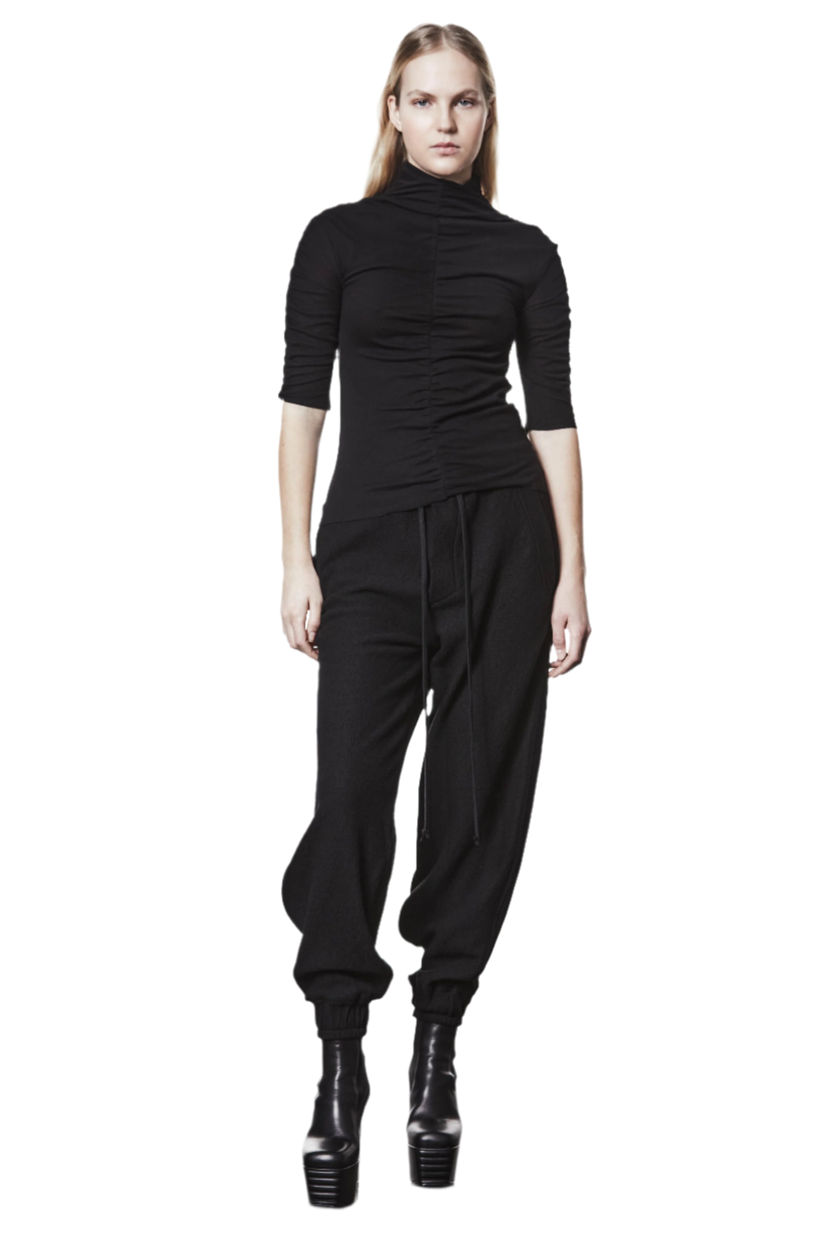 W TS 58226 TOP WOMEN BLACK THOM KROM