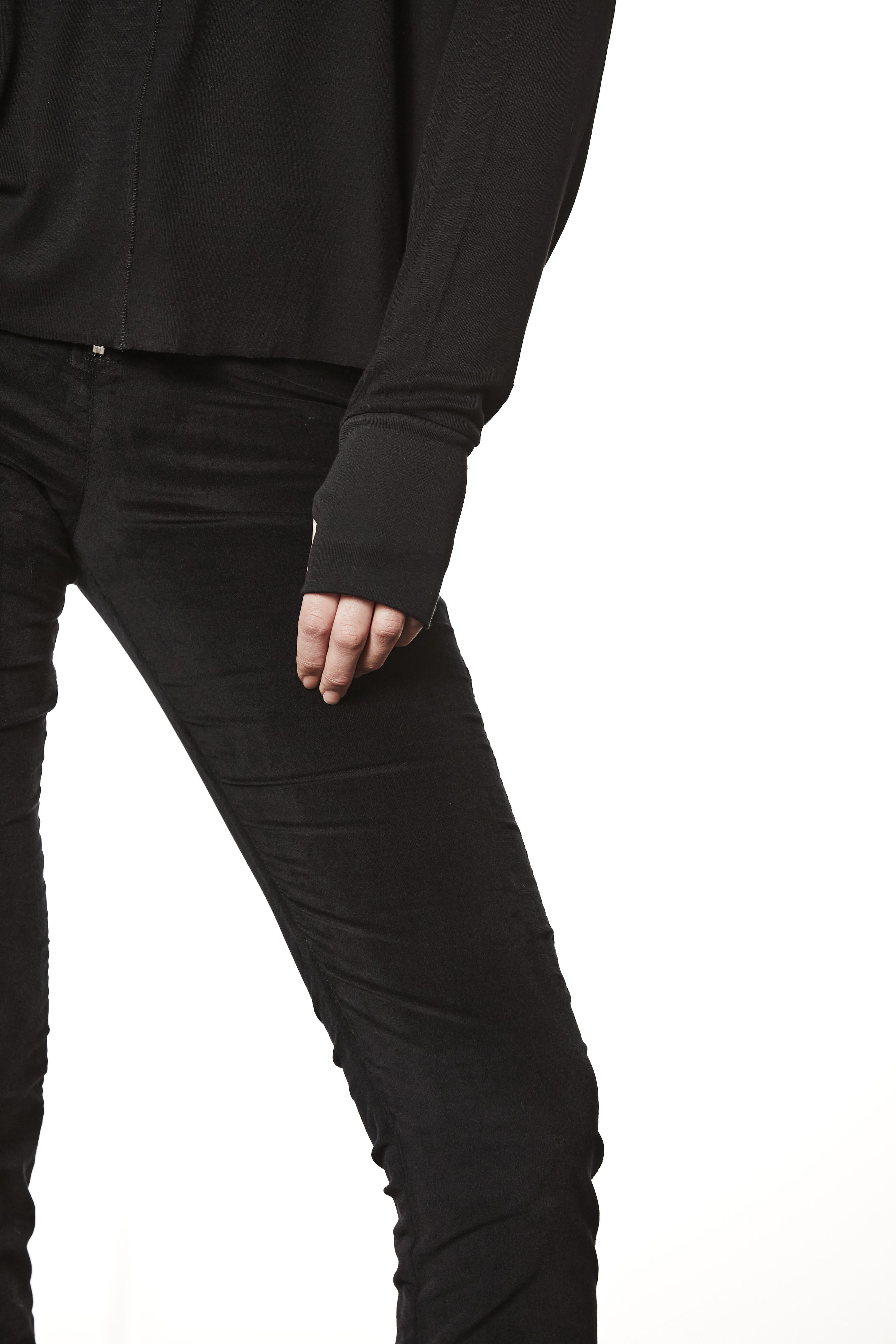 W TS 60226 TOP WOMEN BLACK THOM KROM