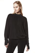 W TS 60226 TOP WOMEN BLACK THOM KROM