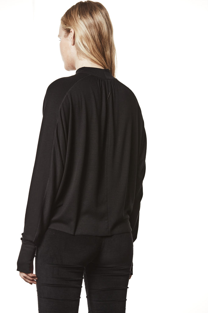 W TS 60226 TOP WOMEN BLACK THOM KROM