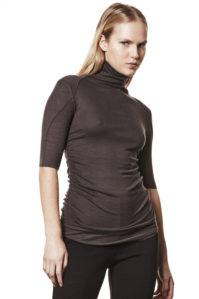 W TS 60326 TOP WOMEN NIGHT BROWN THOM KROM