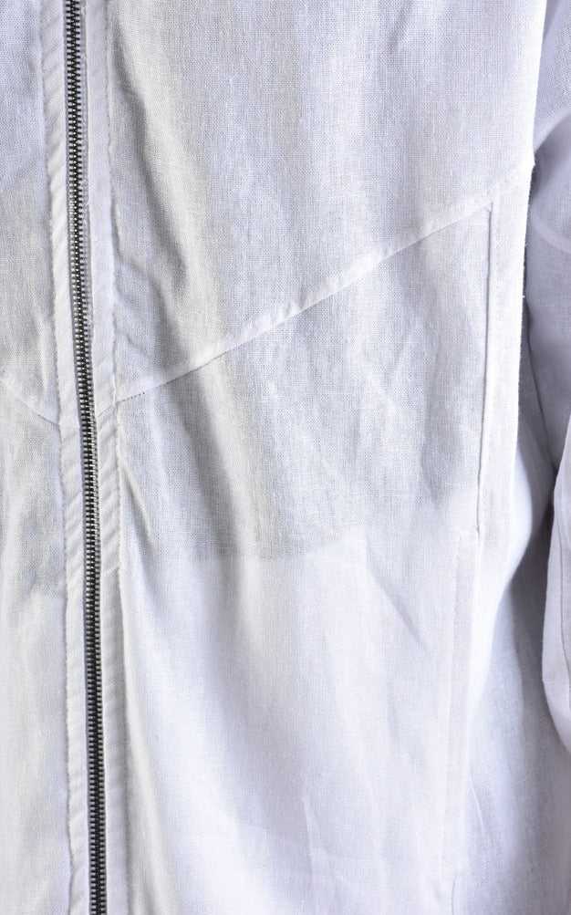 White Linen Bomber Jacket 258 Coats & Jackets Jackets LA HAINE INSIDE US TEPHRA